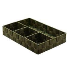 Εικόνα της Καλάθι Οργάνωσης Estia Olive Seires 33x23x6cm 4 Θέσεων Λαδί 04-14919