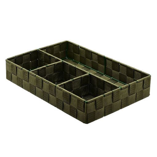 Εικόνα της Καλάθι Οργάνωσης Estia Olive Seires 33x23x6cm 4 Θέσεων Λαδί 04-14919