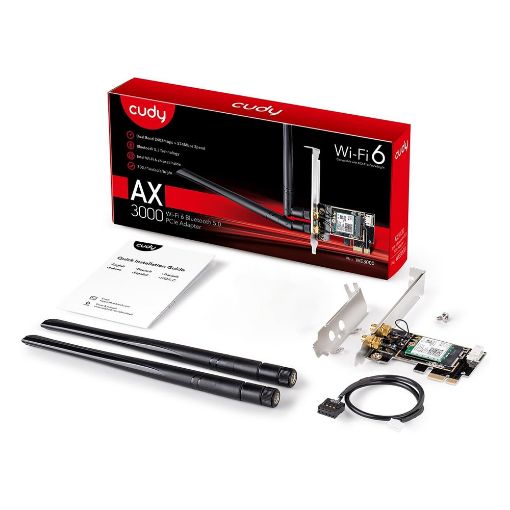 Εικόνα της Cudy WE3000 v2.0 PCIe Adapter Dual-Band WiFi6 Bluetooth