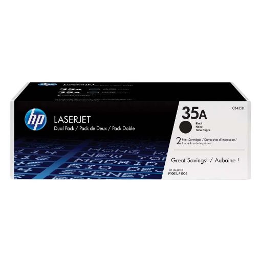 Εικόνα της Toner Dual Pack HP 35A Black CB435AD