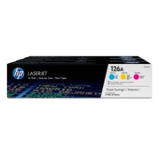 Εικόνα της Πακέτο 3 Toner HP 126Α Cyan, Magenta και Yellow CF341A