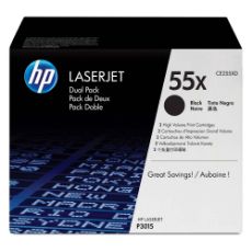 Εικόνα της Toner Dual Pack HP 55X Black HC CE255XD