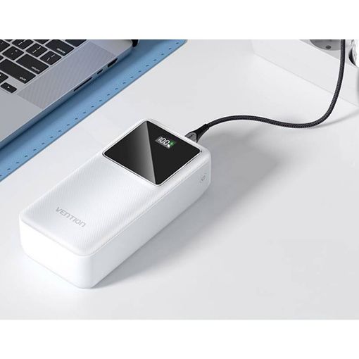 Εικόνα της Power Bank Vention 30.000mAh 22.5W Led Display White FHMW0