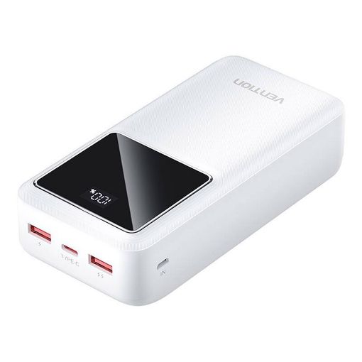 Εικόνα της Power Bank Vention 30.000mAh 22.5W Led Display White FHMW0