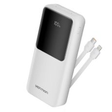 Εικόνα της Power Bank Vention 20.000mAh 22.5W Led Display Built-In Type-C & Lightning White FHPW0