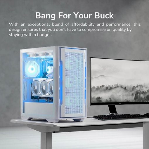Εικόνα της Cougar Uniface RGB ATX Tempered Glass White