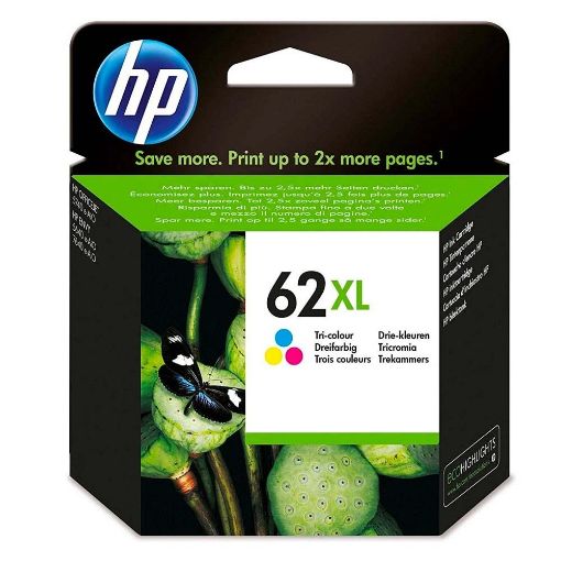 Εικόνα της Μελάνι HP 62XL Tri-Colour High Yield C2P07AE
