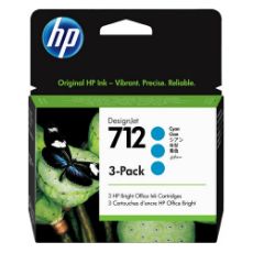Εικόνα της Μελάνι HP 712 Cyan (3-Pack) 3ED77A