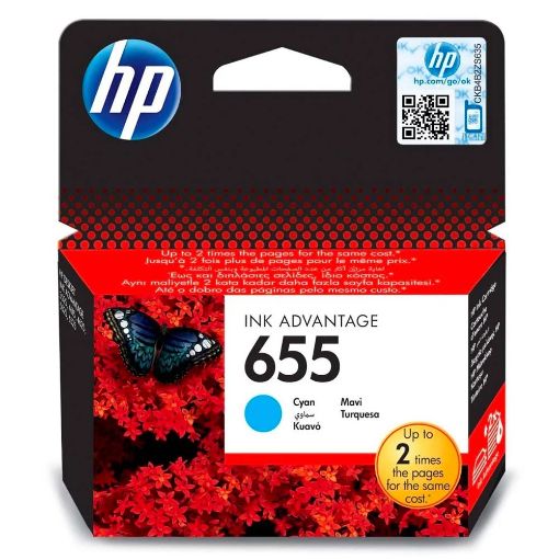 Εικόνα της Μελάνι HP 655 Cyan CZ110AE
