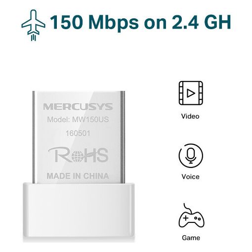 Εικόνα της Wireless Nano USB Adapter Mercusys N150 MW150US v2