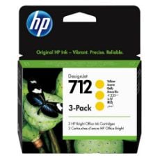 Εικόνα της Μελάνι HP 712 Yellow (3-Pack) 3ED79A