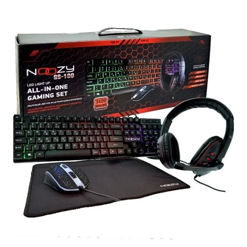 Εικόνα της Gaming Noozy GS-100 PC Combo 4in1 Black/Red/Green