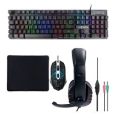 Εικόνα της Gaming Noozy GS-100 PC Combo 4in1 Black/Red/Green