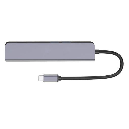 Εικόνα της Docking Station MediaRange USB Type-C 5 in-1 Adapter 2xHDMI Silver MRCS511