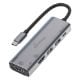 Εικόνα της Docking Station MediaRange USB Type-C 5 in-1 Adapter 2xHDMI Silver MRCS511