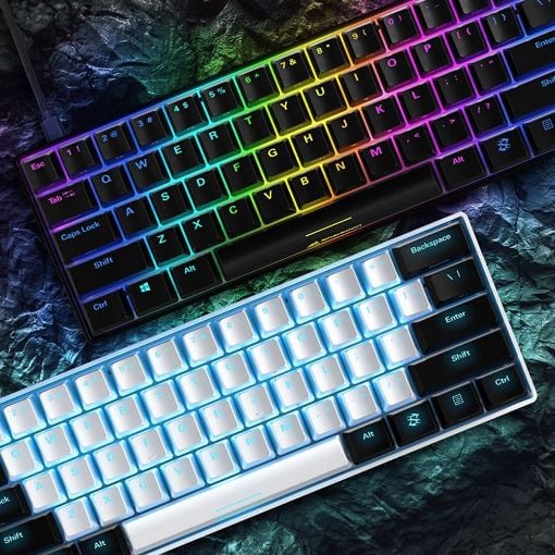 Εικόνα της Πληκτρολόγιο Sharkoon Skiller SGK50 S4 60% Kailh Blue Switches RGB US White