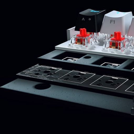 Εικόνα της Πληκτρολόγιο Sharkoon Skiller SGK50 S4 60% Kailh Blue Switches RGB US White