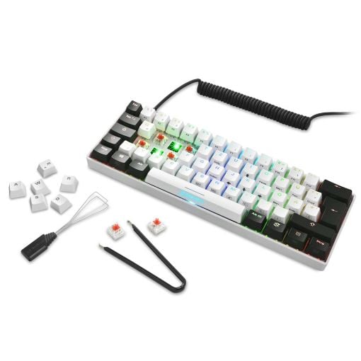 Εικόνα της Πληκτρολόγιο Sharkoon Skiller SGK50 S4 60% Kailh Blue Switches RGB US White