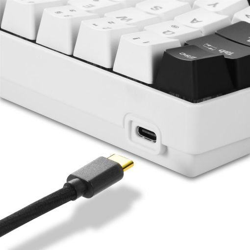 Εικόνα της Πληκτρολόγιο Sharkoon Skiller SGK50 S4 60% Kailh Blue Switches RGB US White