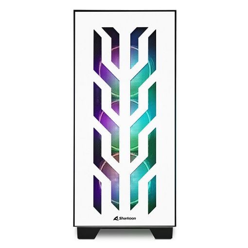 Εικόνα της Sharkoon Elite Shark CA300T RGB Tempered Glass White