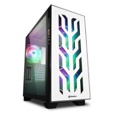 Εικόνα της Sharkoon Elite Shark CA300T RGB Tempered Glass White
