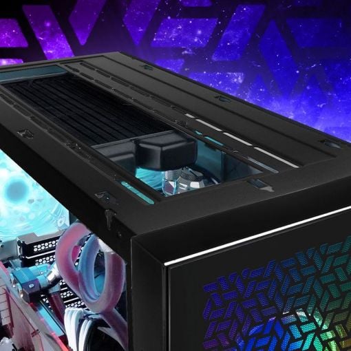 Εικόνα της Sharkoon Elite Shark CA300H RGB Tempered Glass Black