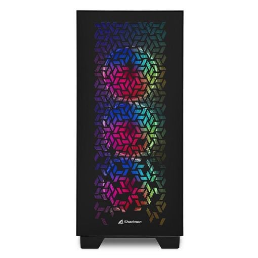 Εικόνα της Sharkoon Elite Shark CA300H RGB Tempered Glass Black