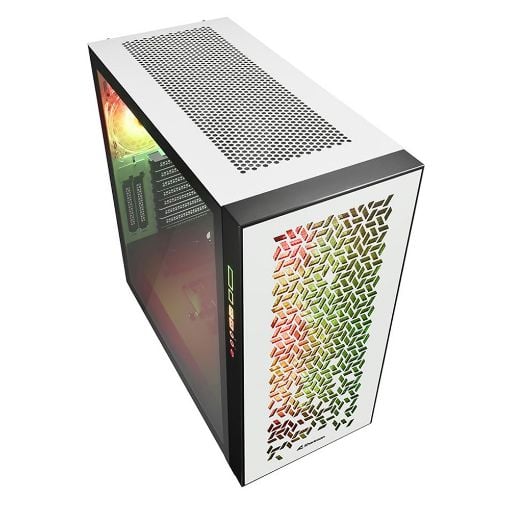 Εικόνα της Sharkoon Elite Shark CA300H RGB Tempered Glass White