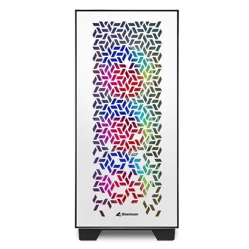 Εικόνα της Sharkoon Elite Shark CA300H RGB Tempered Glass White