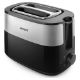 Εικόνα της Φρυγανιέρα Philips Daily Toaster Stainless Steel 830W Black HD2516/90