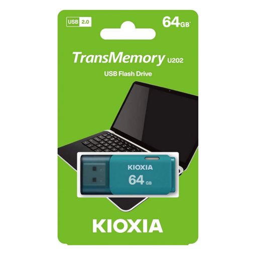 Εικόνα της Kioxia TransMemory U202 USB Flash Drive 64GB Light Blue LU202L064GG4