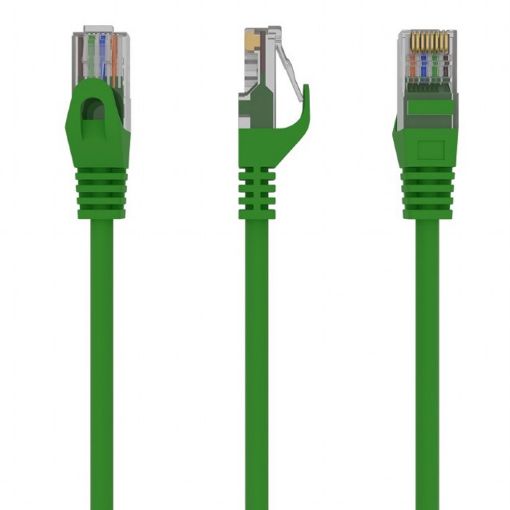 Εικόνα της Καλώδιο Δικτύου Cablexpert U/UTP Cat.6 0.25m Green PP6U-0.25M/G