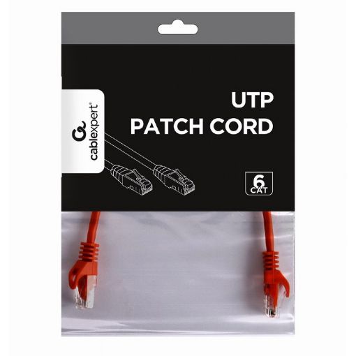 Εικόνα της Καλώδιο Δικτύου Cablexpert U/UTP Cat.6 0.25m Red PP6U-0.25M/R