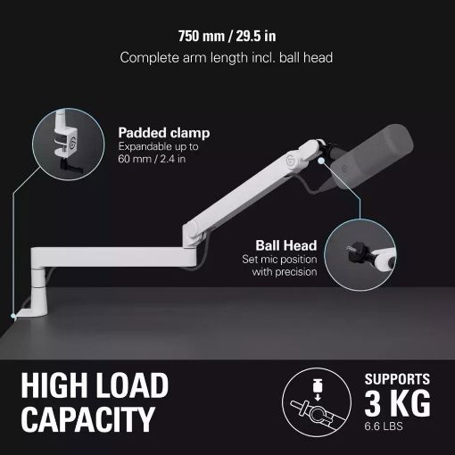 Εικόνα της Elgato Wave Mic Arm Pro White 10AAT9911