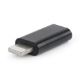 Εικόνα της Adapter Cablexpert USB-C female to Lighting 8-pin male Black A-USB-CF8PM-01