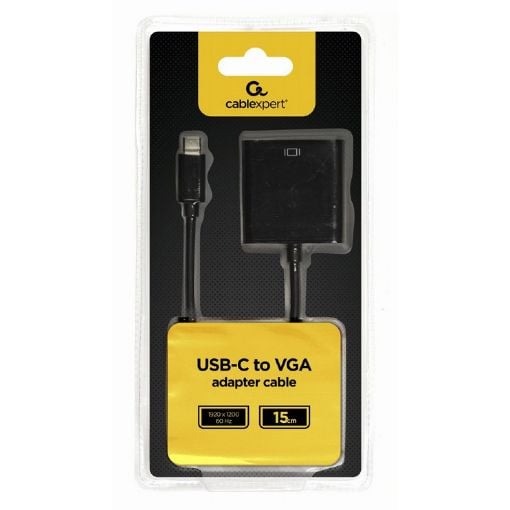 Εικόνα της Adapter Cablexpert USB-C Male to VGA Female Black AB-CM-VGAF-01