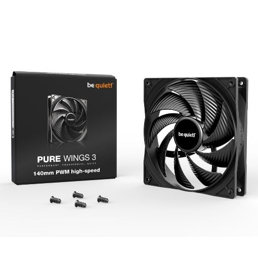 Εικόνα της Case Fan Be Quiet! Pure Wings 3 140mm PWM High-Speed Black BL109
