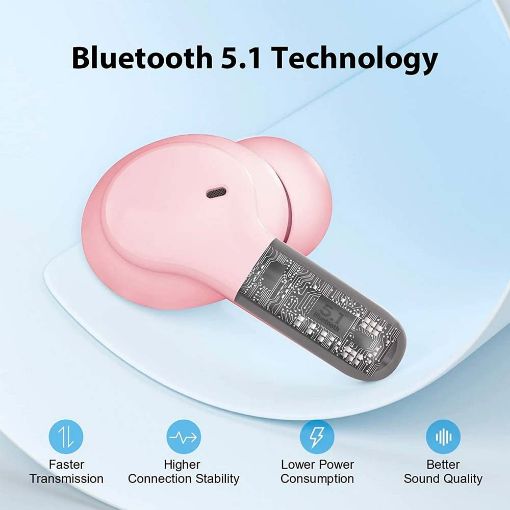 Εικόνα της True Wireless Earbuds QCY T13 Pink 6957141406922