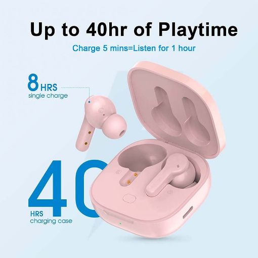 Εικόνα της True Wireless Earbuds QCY T13 Pink 6957141406922