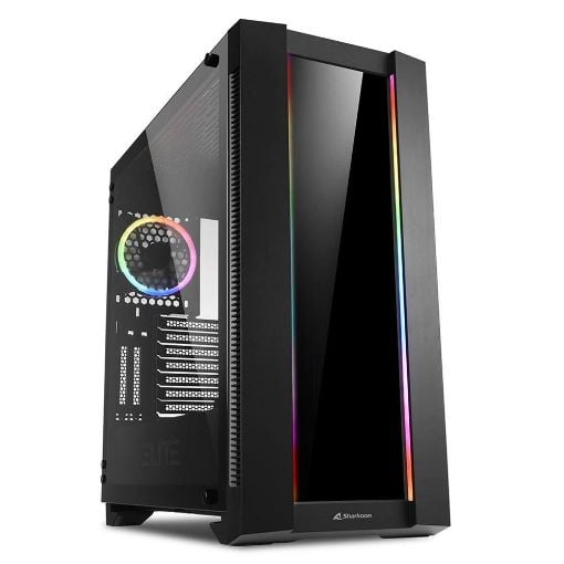 Εικόνα της Sharkoon Elite Shark CA200G RGB Tempered Glass Black