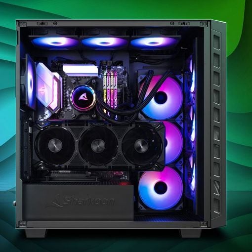 Εικόνα της Sharkoon Rebel C80M RGB Tempered Glass Black