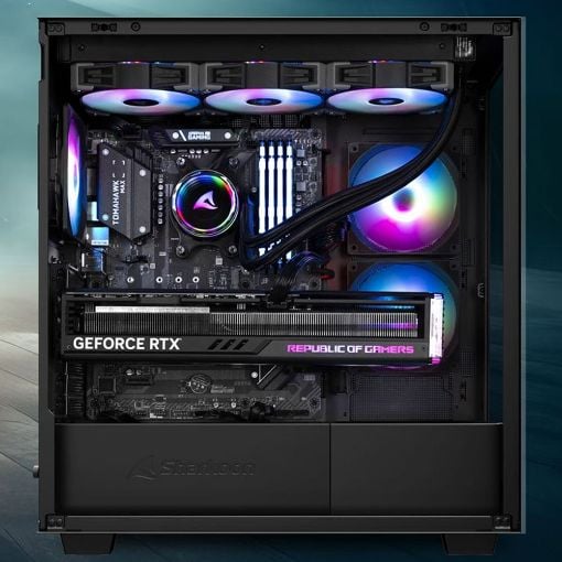 Εικόνα της Sharkoon Rebel C60 RGB Tempered Glass Black