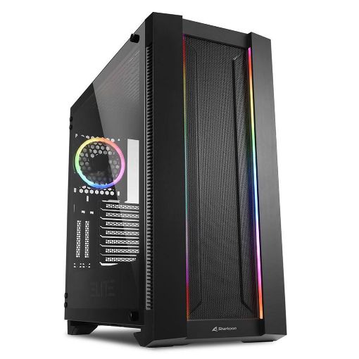 Εικόνα της Sharkoon Elite Shark CA200M RGB Tempered Glass Black