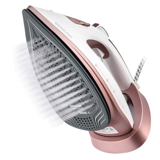 Εικόνα της Σίδερο Ατμού Sencor 3100W Λευκό/Kαφέ SSI 3520RS
