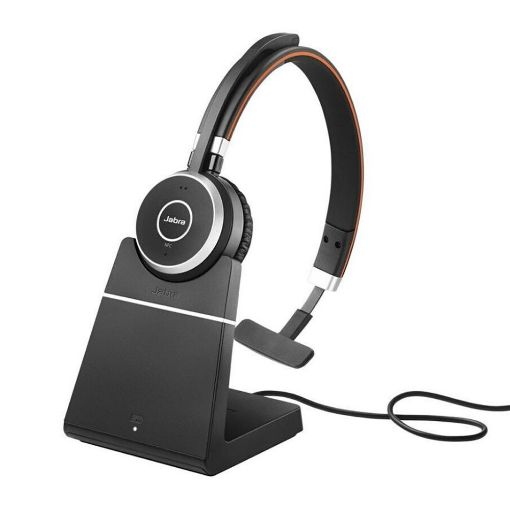 Εικόνα της Headset Jabra Evolve 65 SE UC Mono Link390a USB-A with Charging Stand Black 6593-833-499