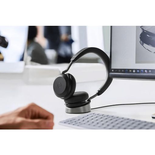 Εικόνα της Headset Jabra Evolve2 75 UC USB-C with Charging Stand Black 27599-989-889