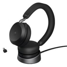 Εικόνα της Headset Jabra Evolve2 75 MS USB-C with Charging Stand Black 27599-999-889