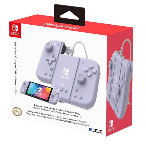 Εικόνα της Hori Split Pad Compact Attachment Set for Nintendo Switch OLED/ Switch Lavander NSW-428U