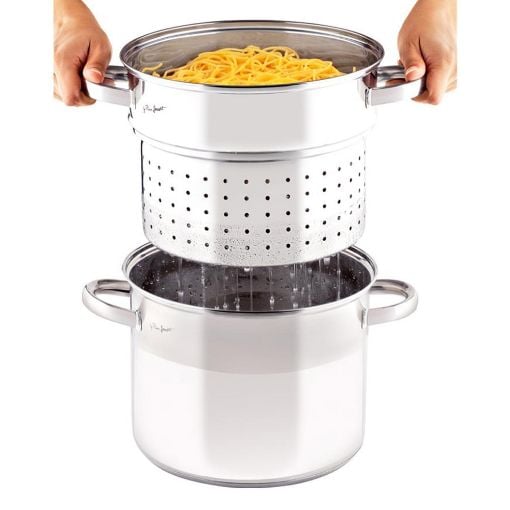 Εικόνα της Κατσαρόλα Lamart Pasta με Σουρωτήρι 24cm 8lt Silver LTSS2417
