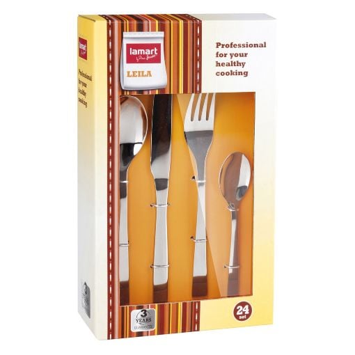 Εικόνα της Σετ Μαχαιροπίρουνα Lamart Leila Stainless Steel 24τμχ LT5002